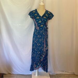 Aura the Label Floral Wrap Dress